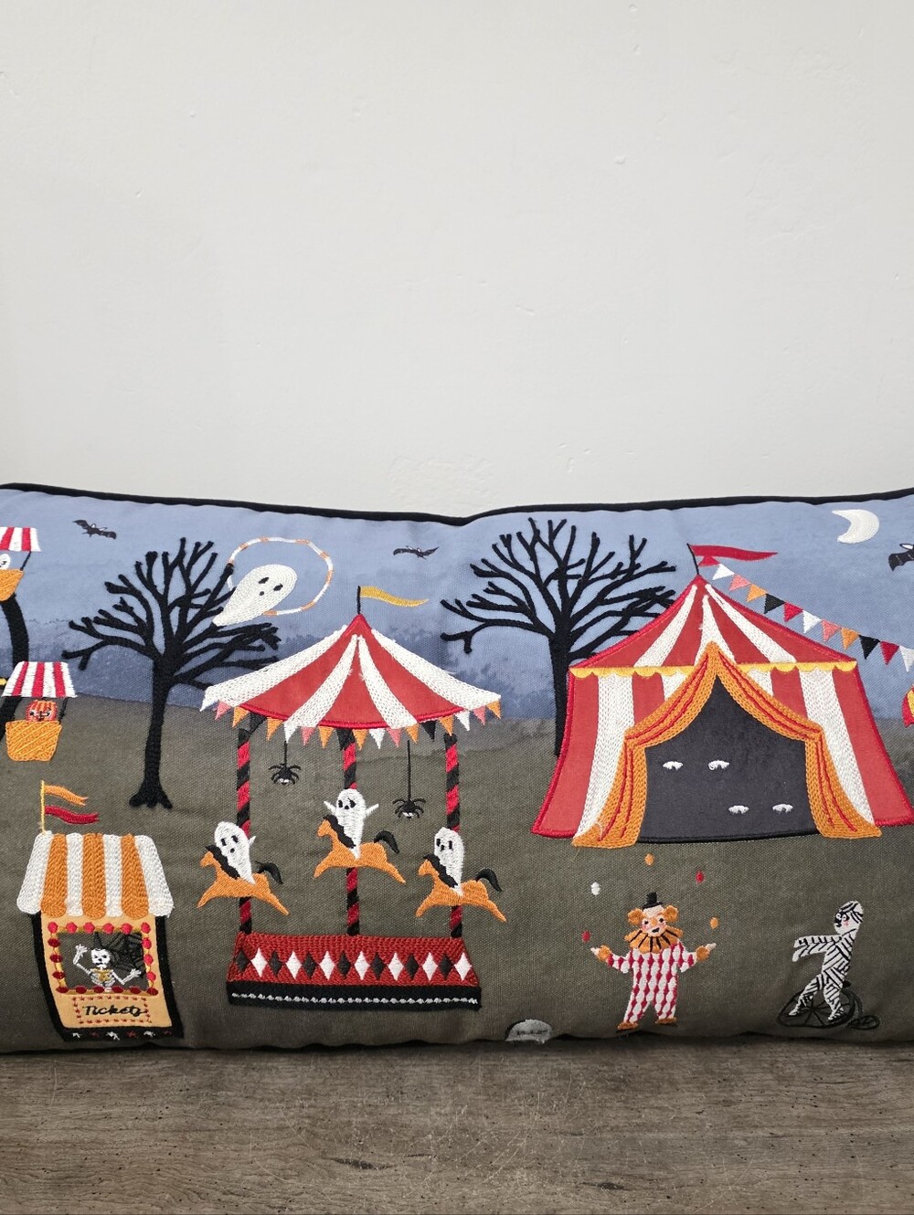 Cynthia Rowley Carnival Scene Halloween Pillow XL Viral